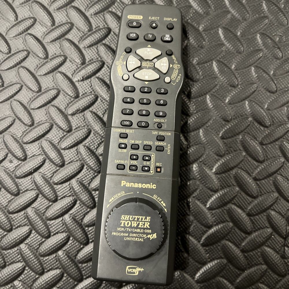 Panasonic Shuttle Tower LSSQ0231 VCR/TV/Cable-DSS VCR Plus Universal Remote OEM